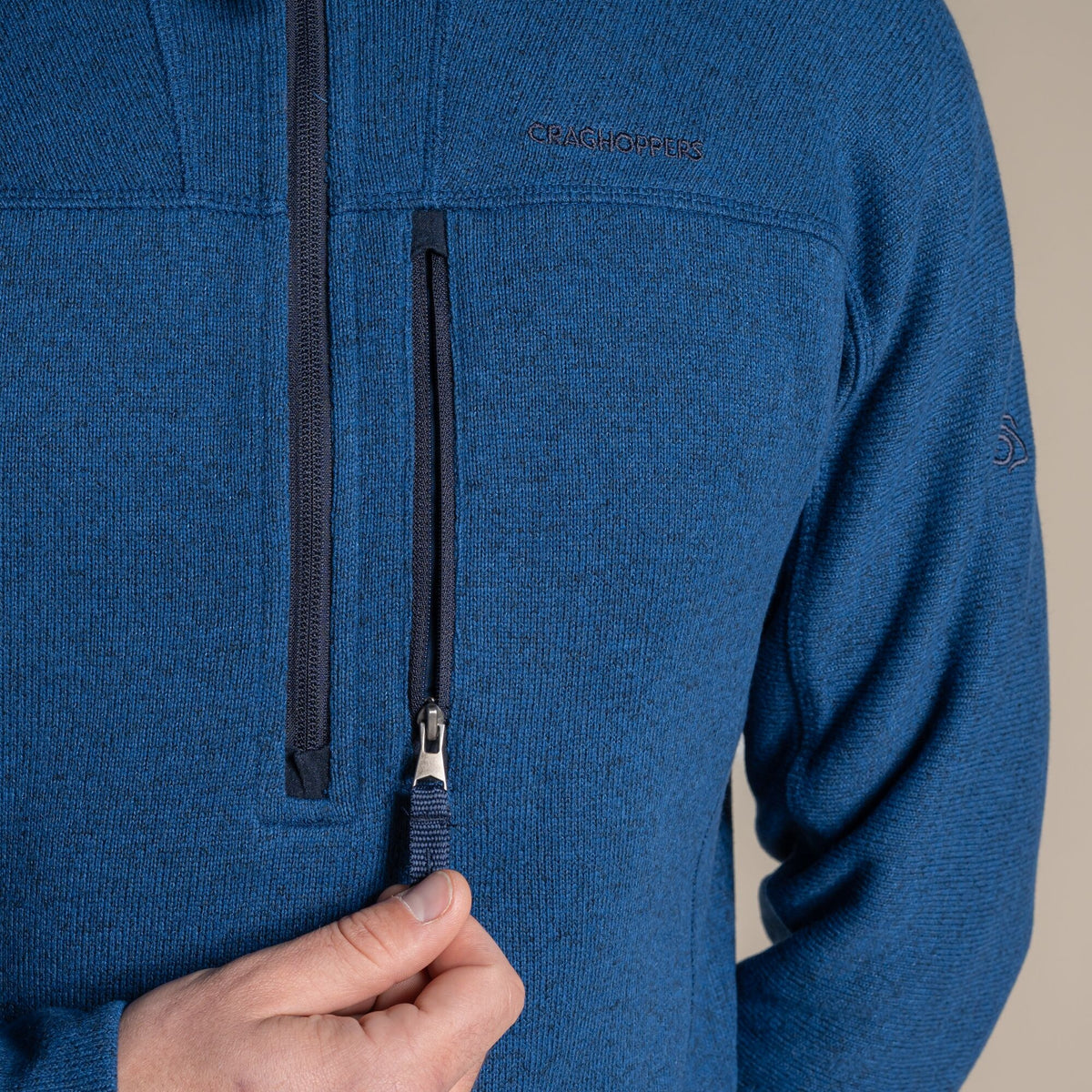 CRAGHOPPERS Men's Torney III Half Zip Fleece - Blue