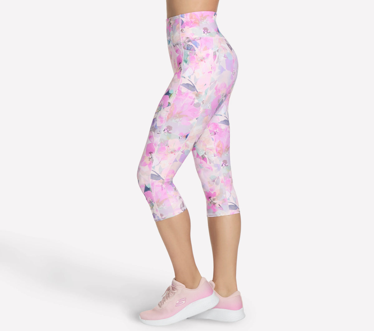 SKECHERS Go Walk Seascape Floral Capri Floral Leggings