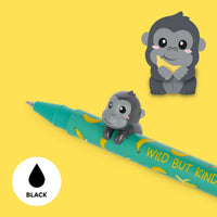LEGAMI Pen with "Wild but Kind" Gorilla Animal Decoration - Lovely Friends