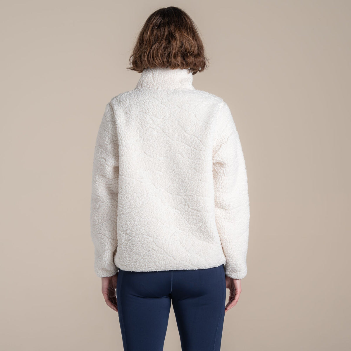 CRAGHOPPERS Women's Massey Overhead Fleece - Ecru Landscape