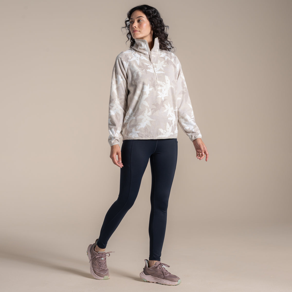 CRAGHOPPERS Women's Reedmace Half Zip Fleece - Cream