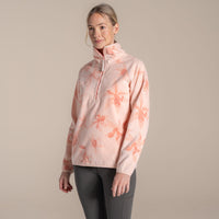 CRAGHOPPERS Women's Reedmace Half Zip Fleece - Coral