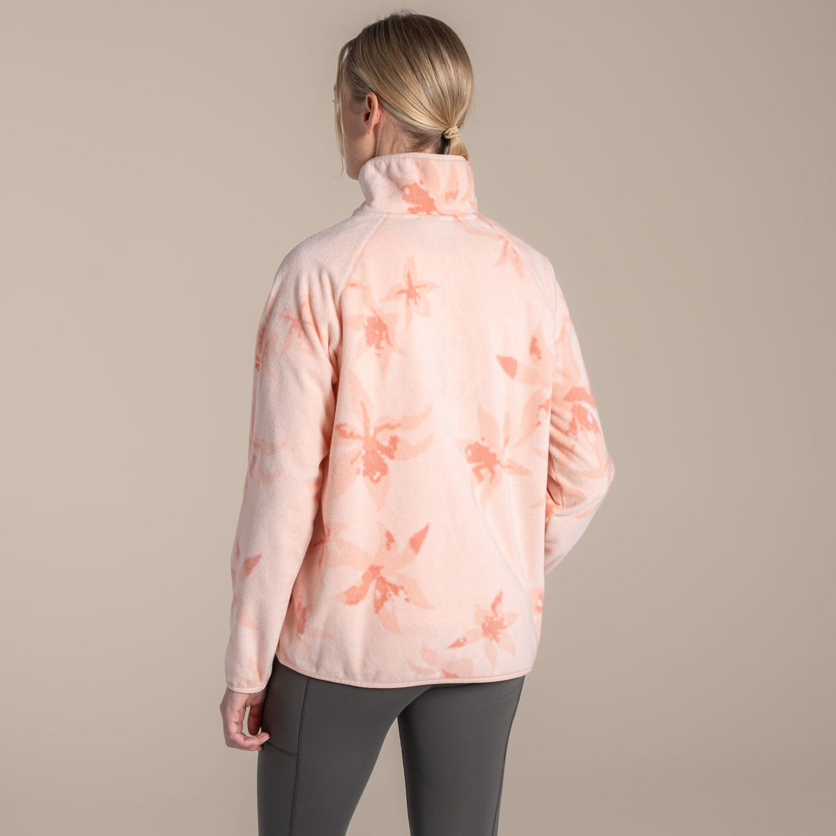 CRAGHOPPERS Women's Reedmace Half Zip Fleece - Coral