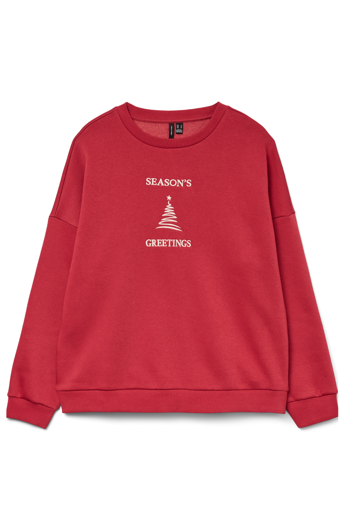 VERO MODA Candi Christmas Tree Sweatshirt - Red