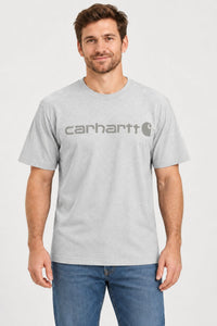 CARHARTT Dearborn Relaxed Logo T-Shirt - Grey