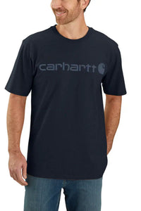 CARHARTT Dearborn Relaxed Logo T-Shirt - Navy