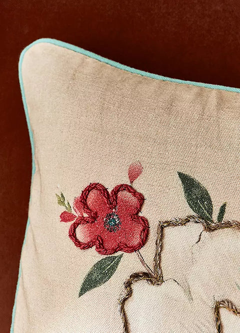 CATHERINE LANSFIELD : Pippa Floral Birds Cushion