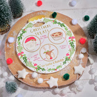 LANGS Christmas Ceramic Treat Plate for Santa and Rudolph 20cm