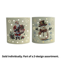 STRAITS Ceramic Glow LED Santa or Snowman Lantern 16cm - 1 Pc