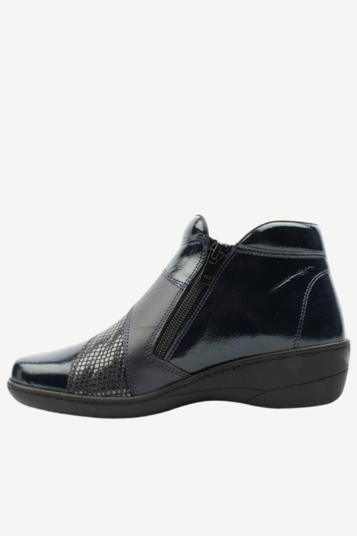 SOFTMODE Women's Clara 2-Zip Ankle Boot - Navy