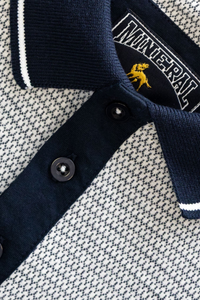MINERAL Marco Printed Polo Shirt - Navy