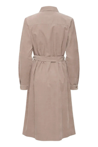 FRANSA Cory Shirt Dress - Taupe