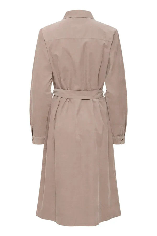 FRANSA Cory Shirt Dress - Taupe