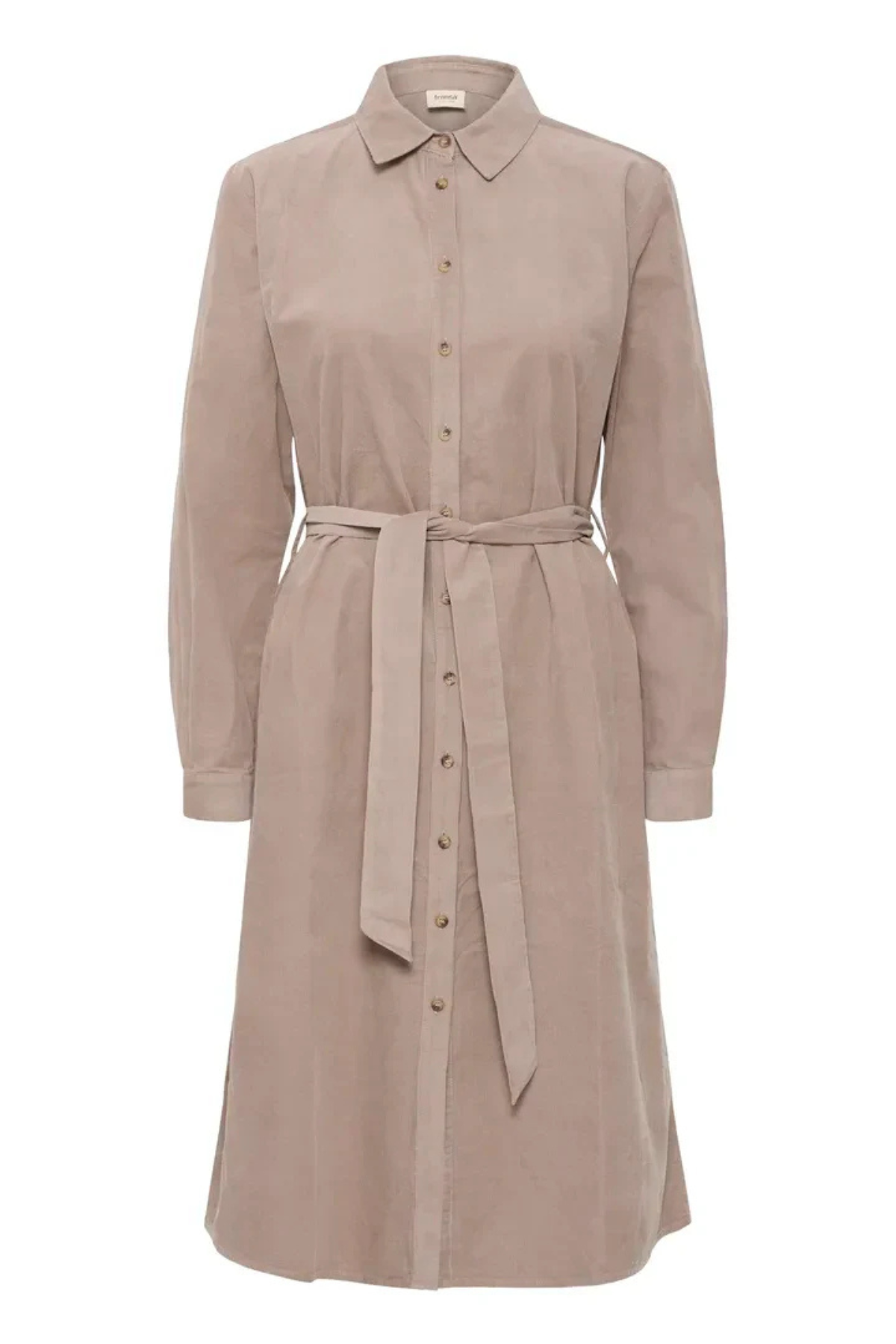 FRANSA Cory Shirt Dress - Taupe