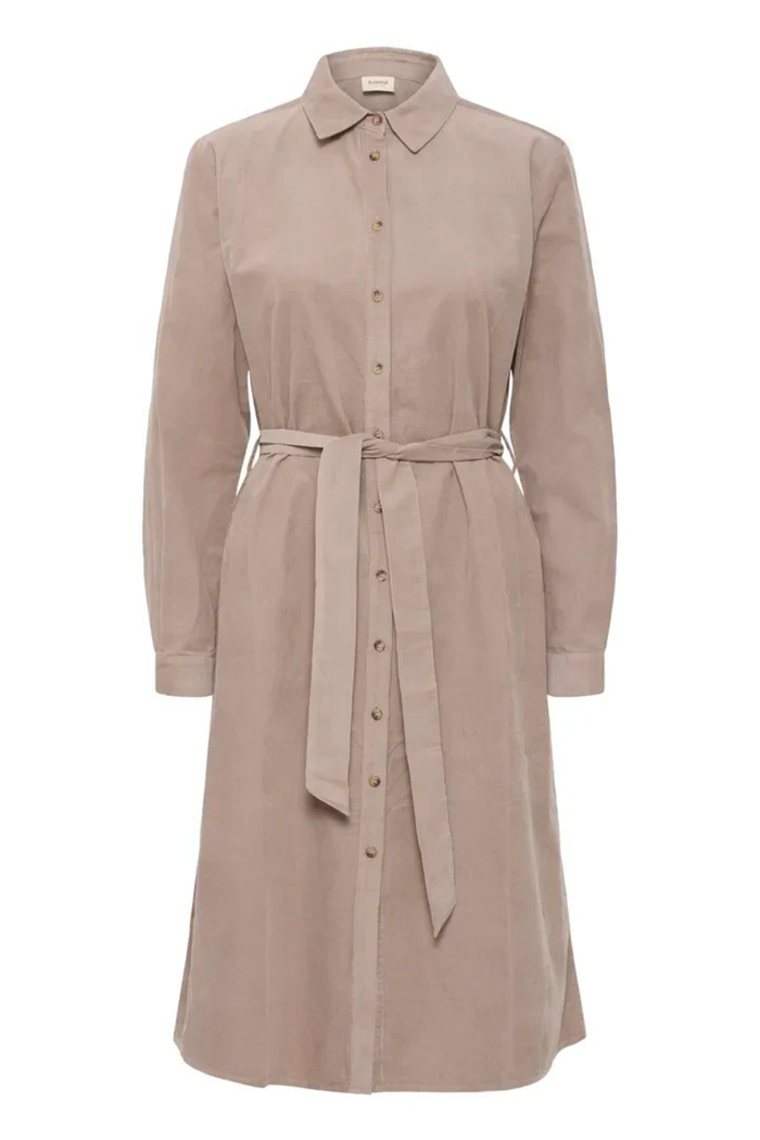 FRANSA Cory Shirt Dress - Taupe