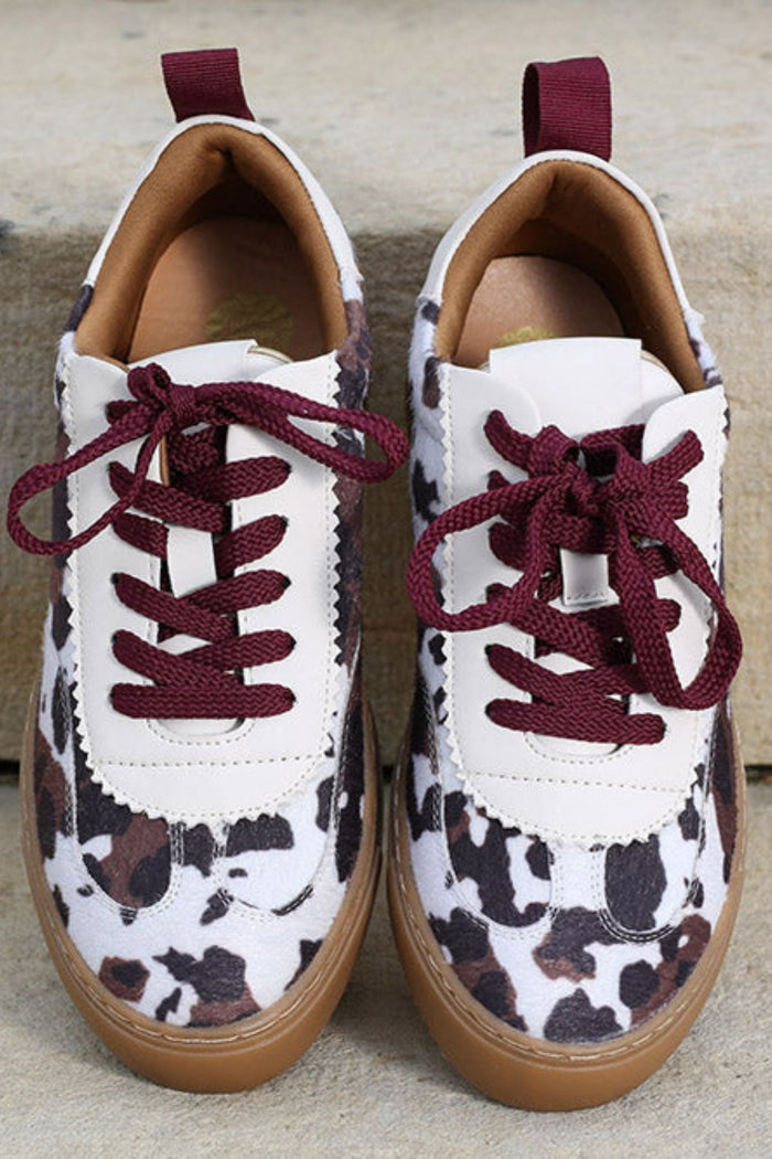 RANT & RAVE Ciara Cow Print Trainer