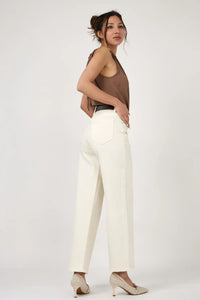 COPE CLOTHING Edena Culotte Wide Jeans - Ecru