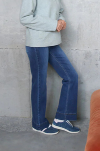 RANT & RAVE Cristal Wide Leg Jeans - Mid Blue