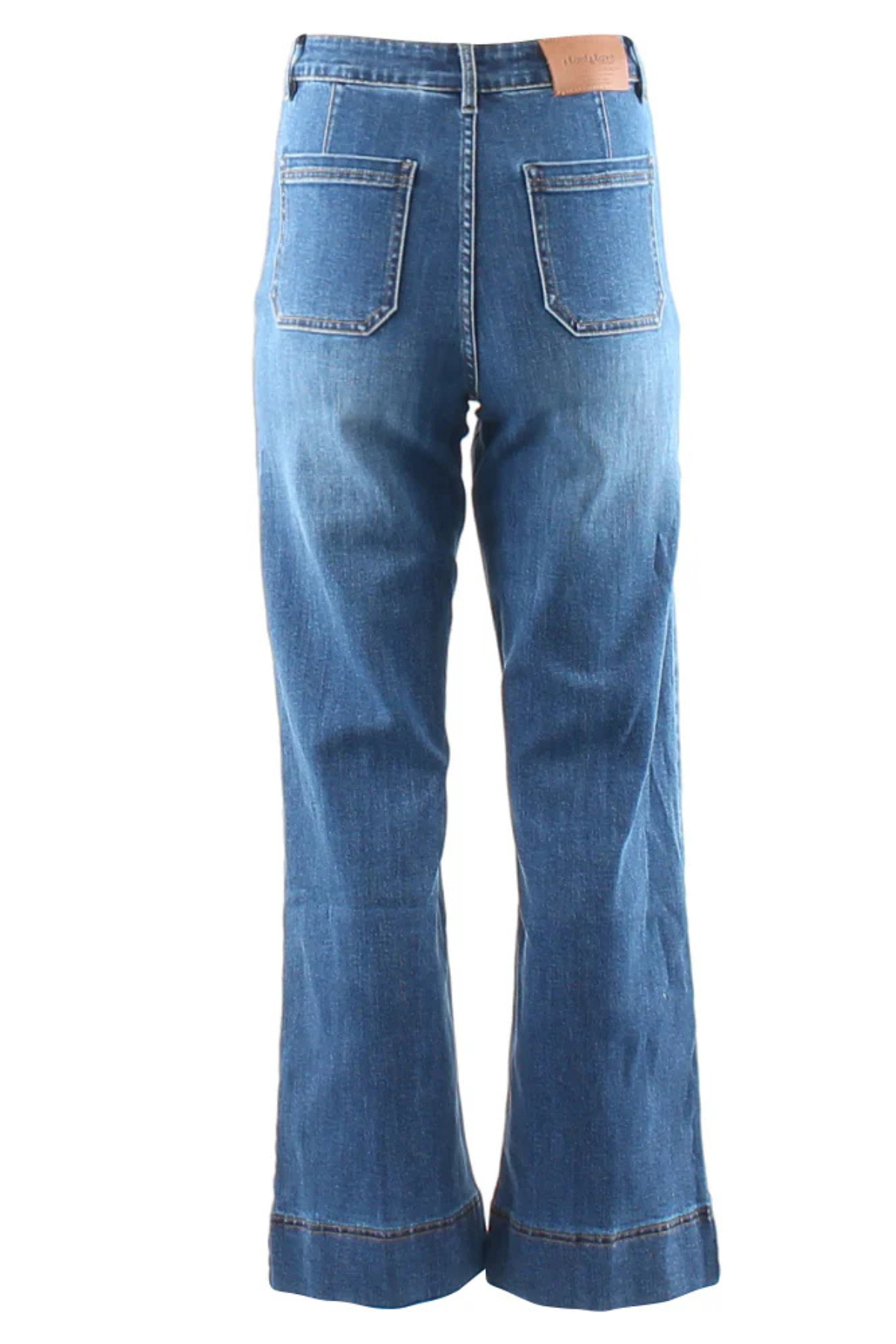 RANT & RAVE Cristal Wide Leg Jeans - Mid Blue