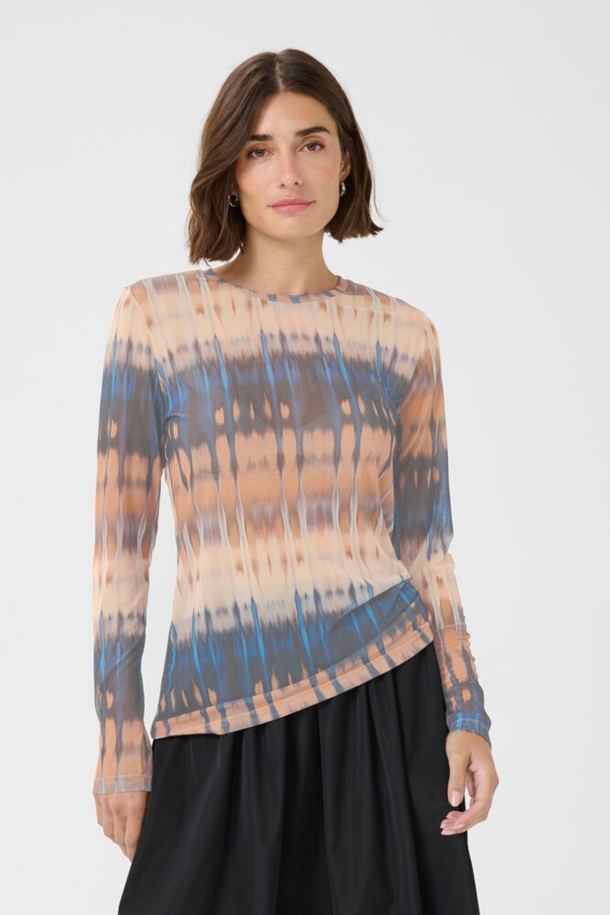 CULTURE Melida Print Transparent Top