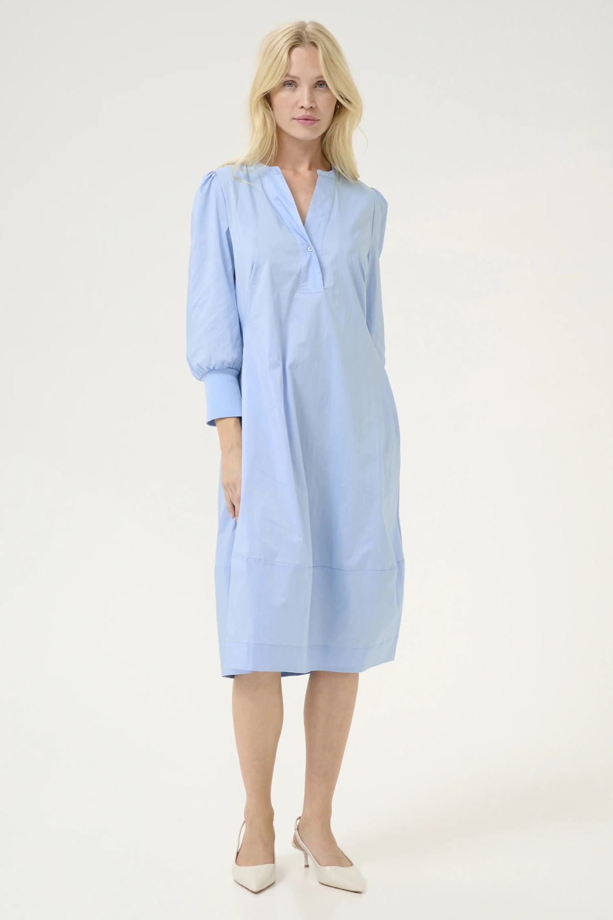CULTURE Antoinett 3/4 Sleeve Dress - Blue
