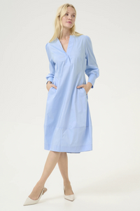 CULTURE Antoinett 3/4 Sleeve Dress - Blue