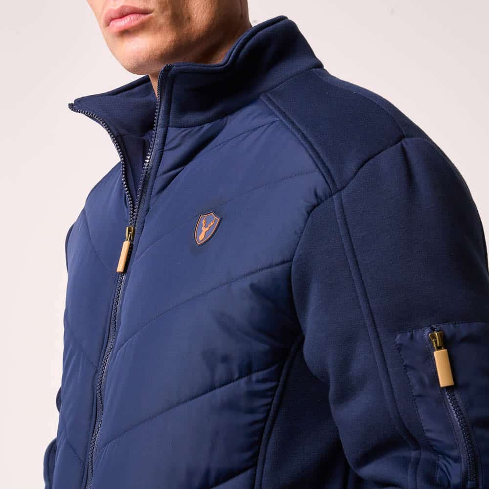 CARABOU Men's Cumbria Quilted Jacket - Navy