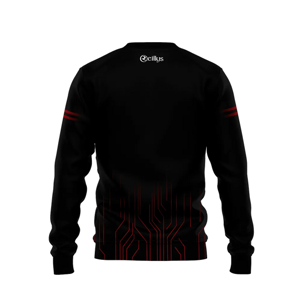 CLG An Clochan Liath - Dungloe GAA Kids Sublimated Crew Neck Top - Black