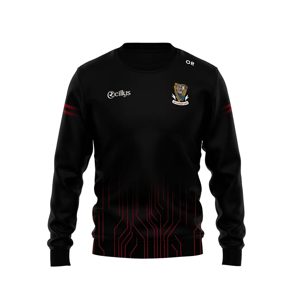 CLG An Clochan Liath - Dungloe GAA Adult Sublimated Crew Neck Top - Black