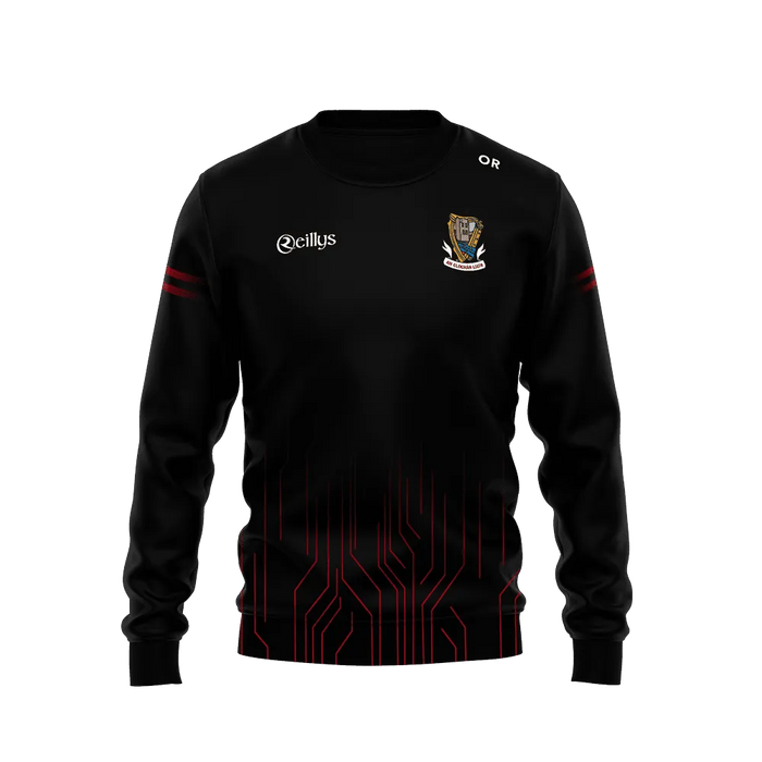 CLG An Clochan Liath - Dungloe GAA Adult Sublimated Crew Neck Top - Black