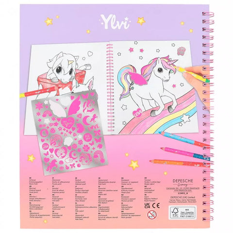 YLVI : Unicorn Colouring Book