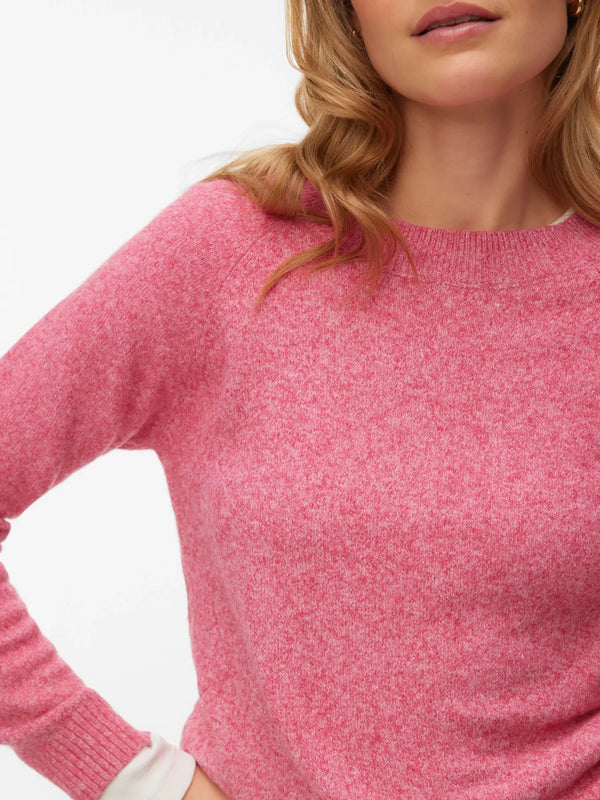 VERO MODA Doffy Round Neck Knitted Pullover - Pink