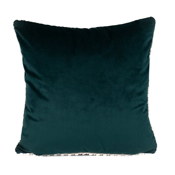 FULLSHIRE Bobble Velvet Cushion - Green 43x43cm