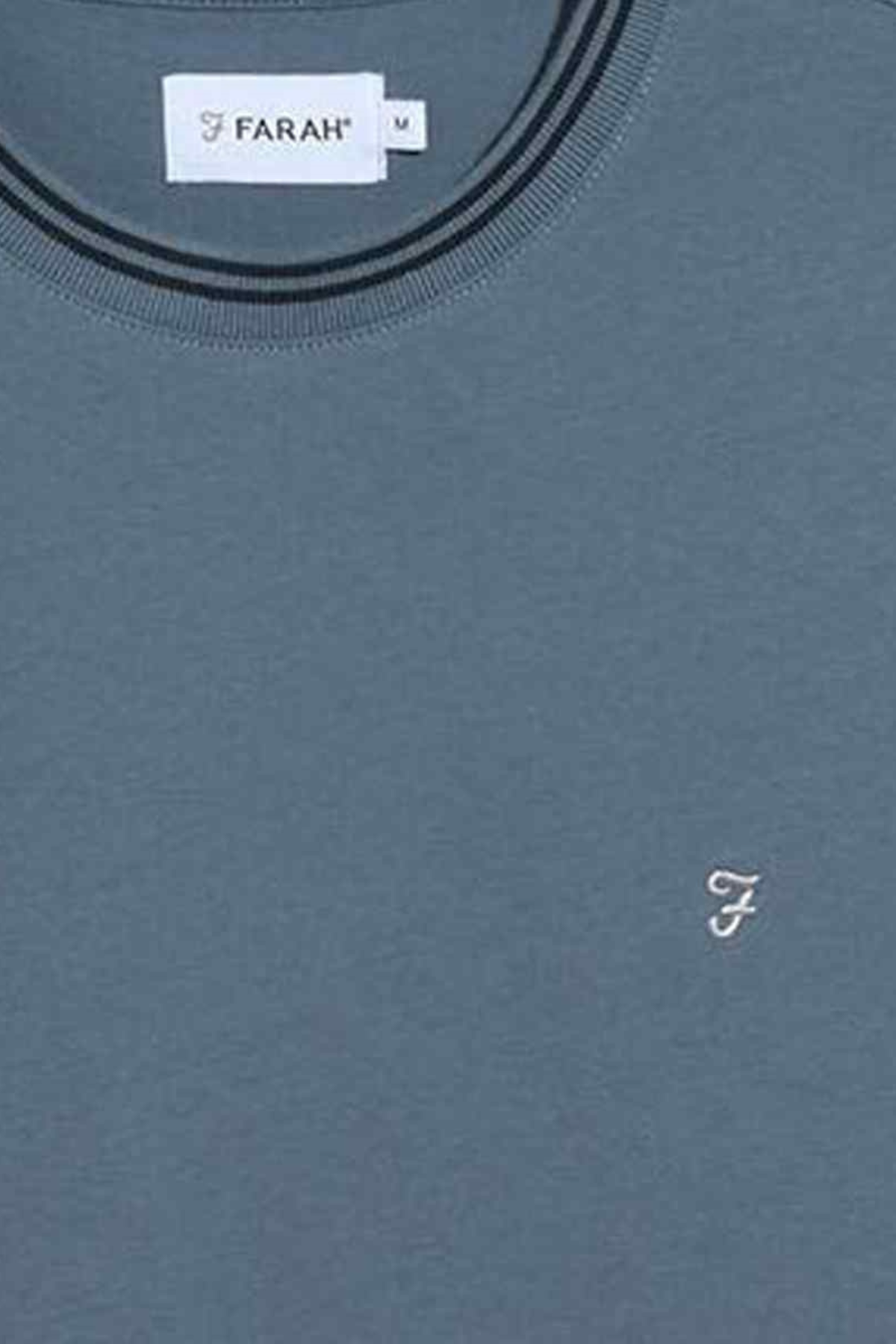 FARAH Classic Dallow SS Tipped T-Shirt - Soft Blue