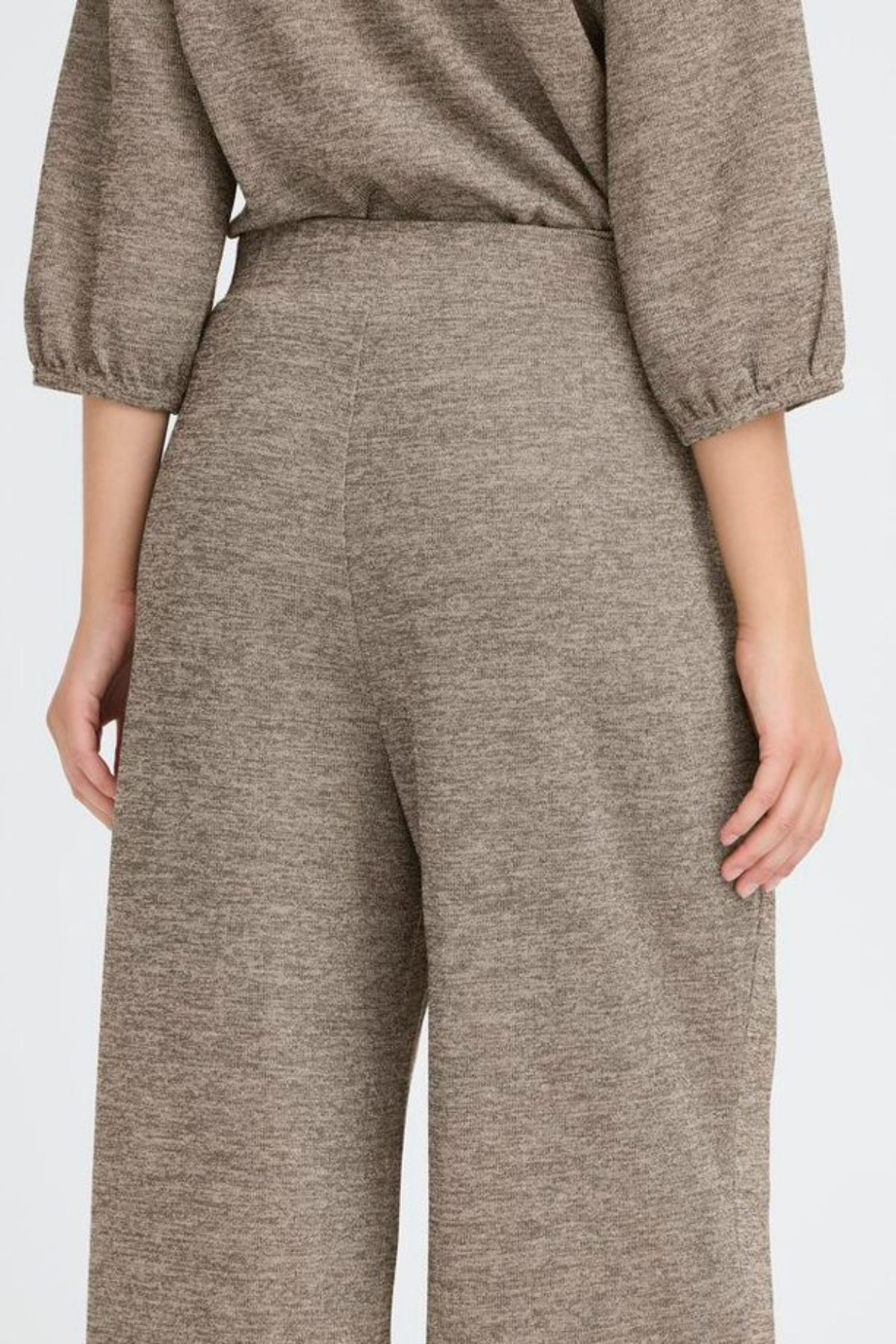 ICHI Danice Wide Leg Trousers - Gold