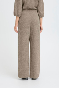 ICHI Danice Wide Leg Trousers - Gold