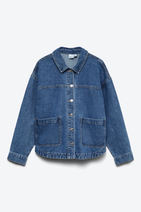 VERO MODA Jamie Denim Shacket - Mid Blue