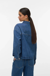 VERO MODA Jamie Denim Shacket - Mid Blue