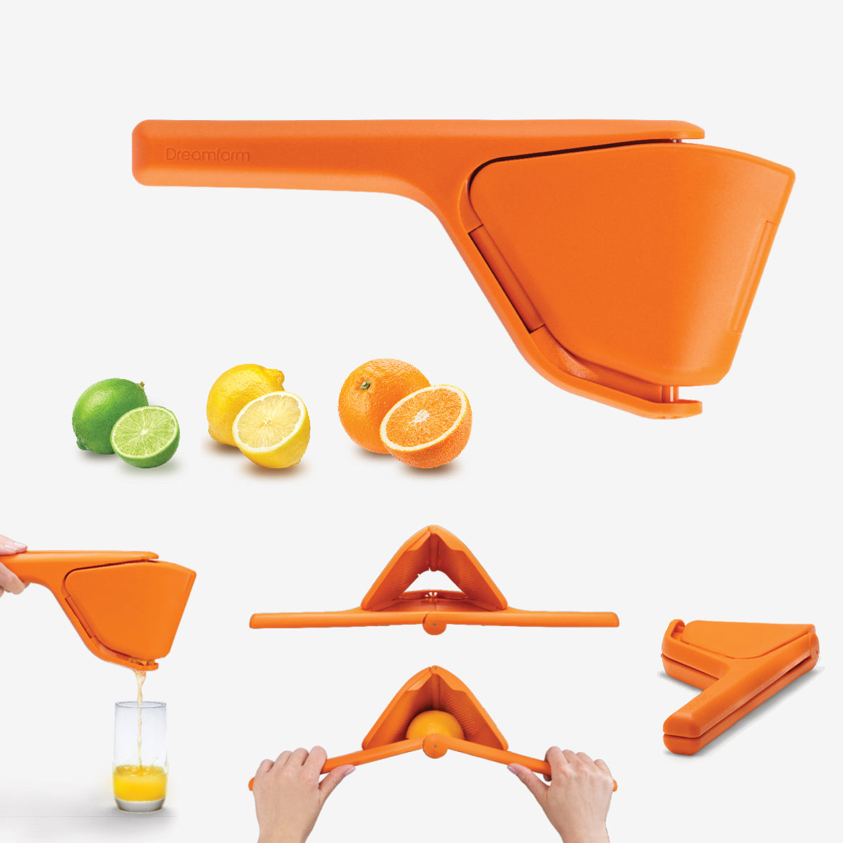 DREAMFARM Fluicer - Fold Flat Easy Juicer - Orange