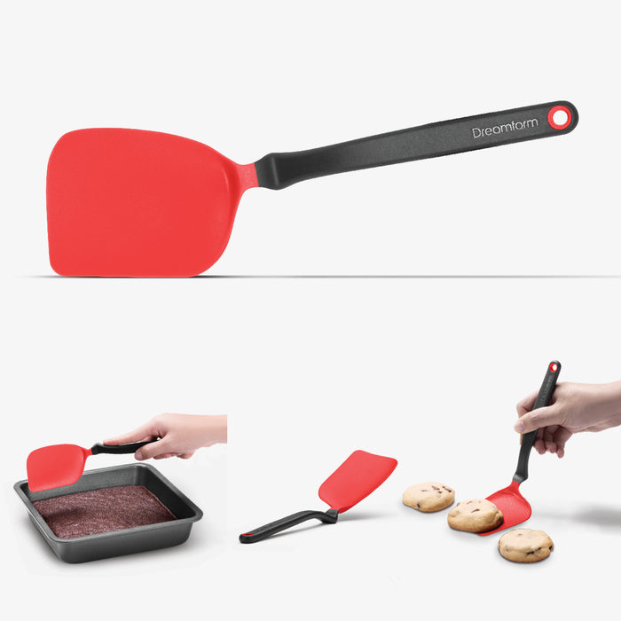 DREAMFARM Mini Chopula - Chopping Sit Up Spatula - Red