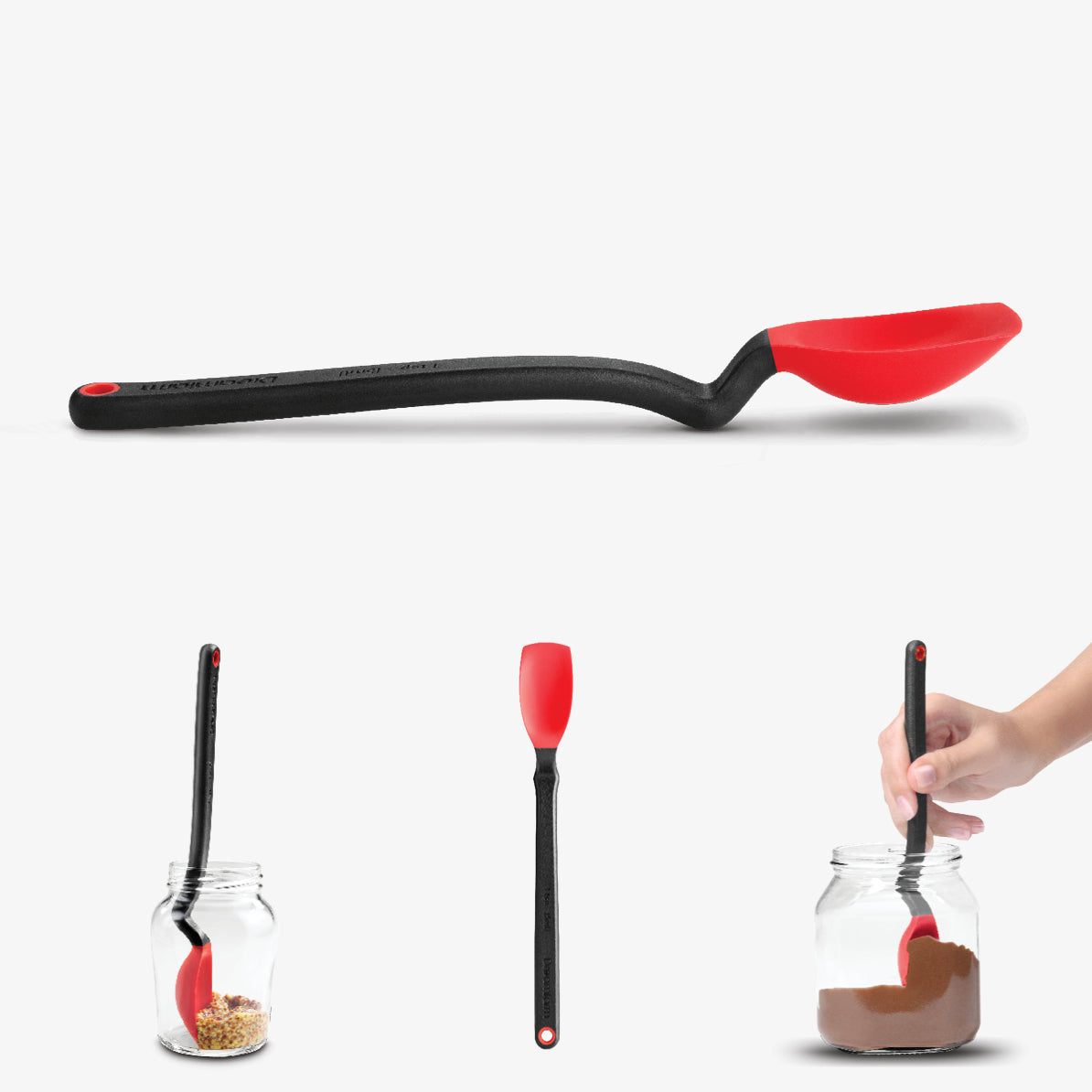 DREAMFARM Mini Supoon - Sit Up Scraping Spoon - Red