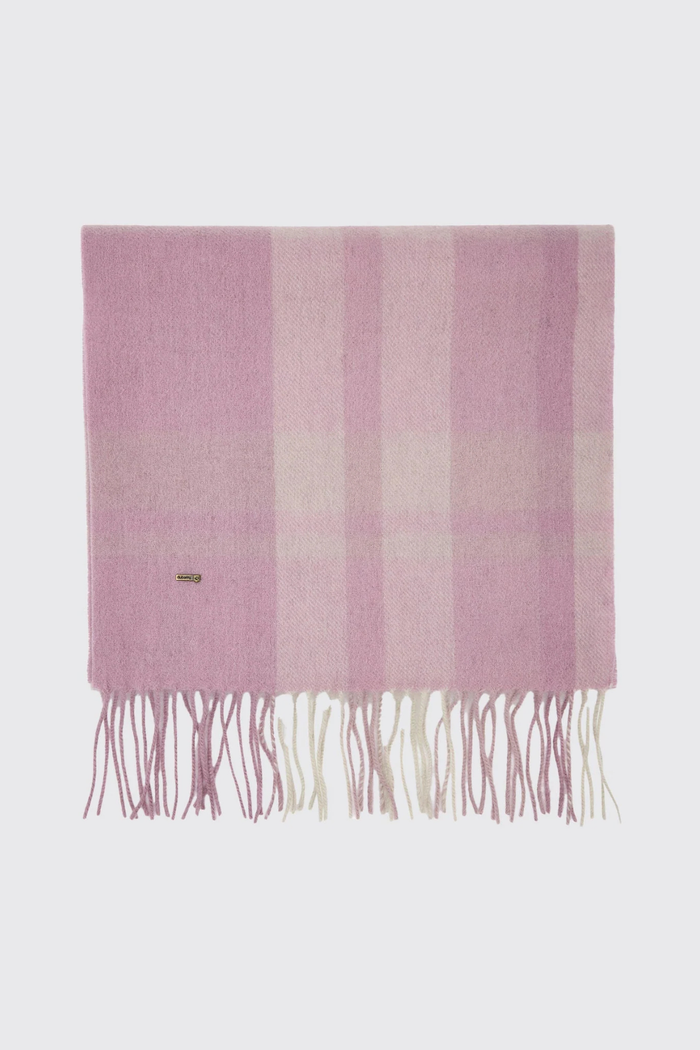 DUBARRY Kinvara Wool Check Scarf - Rose