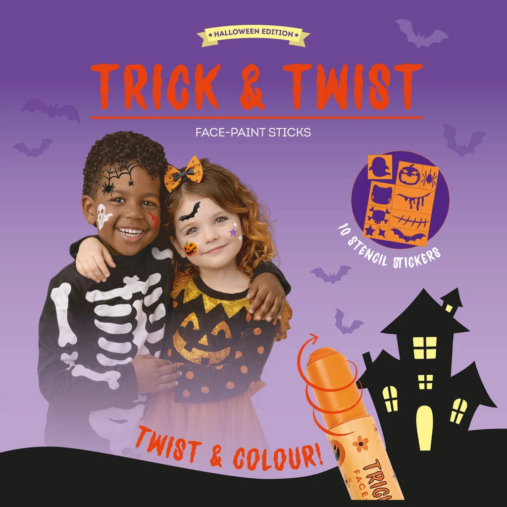 LEGAMI Halloween Set of Six Face-Paint Sticks - Trick & Twist
