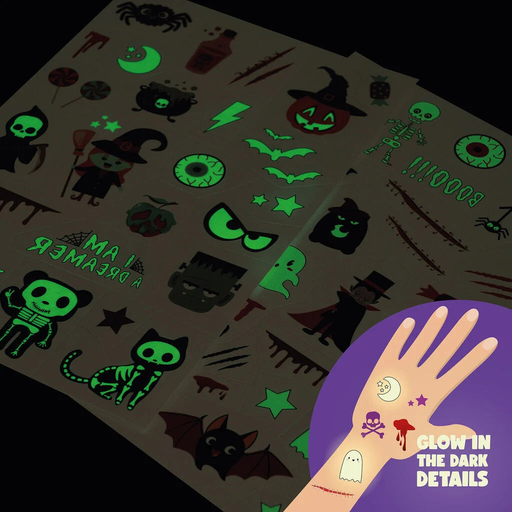 LEGAMI Halloween Temporary Glow in the Dark Tattoos 50pcs