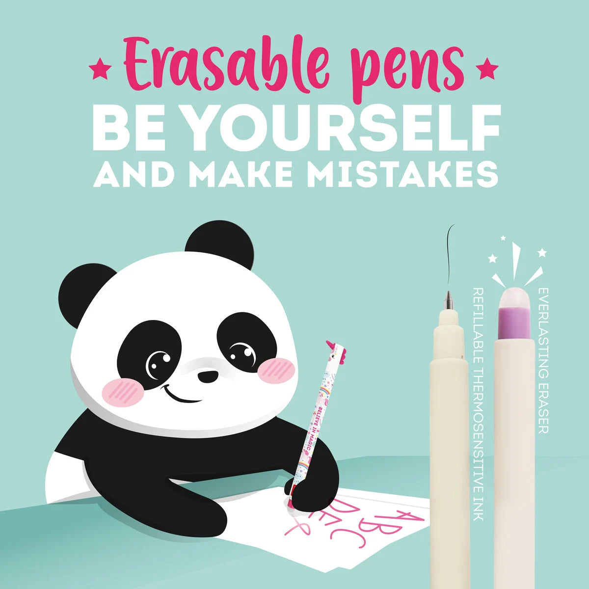 LEGAMI "Believe In Magic" Unicorn Erasable Pen - Pink