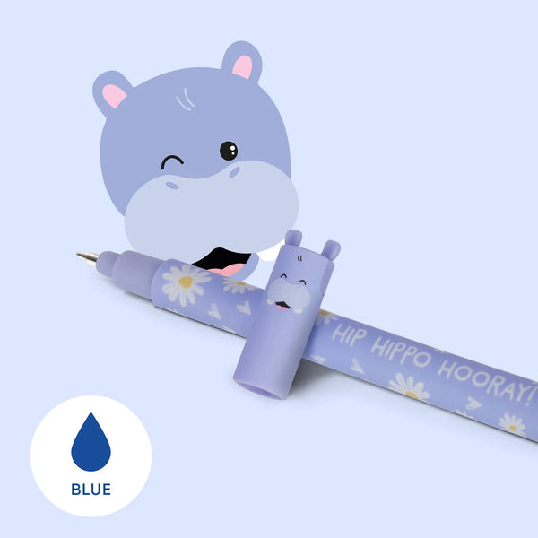 LEGAMI Hip Hippo Hooray! Hippo Erasable Pen - Blue