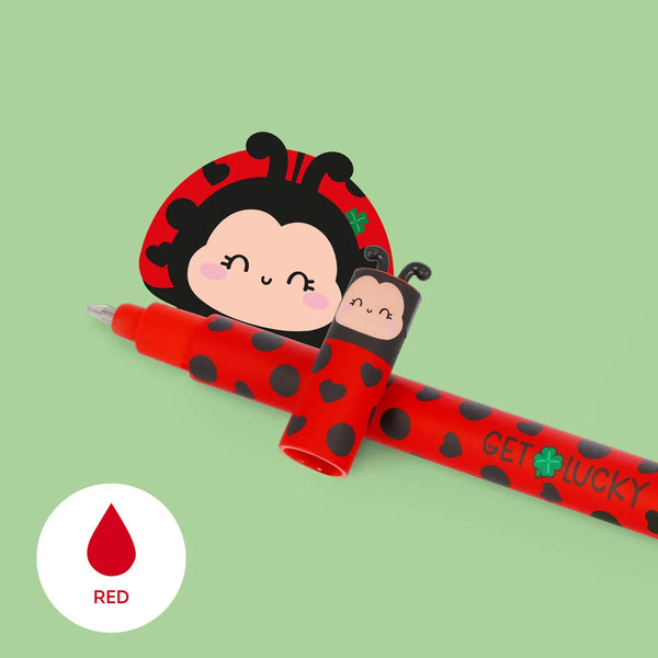 LEGAMI "Get Lucky" Ladybug Erasable Gel Pen - Erasable Pen