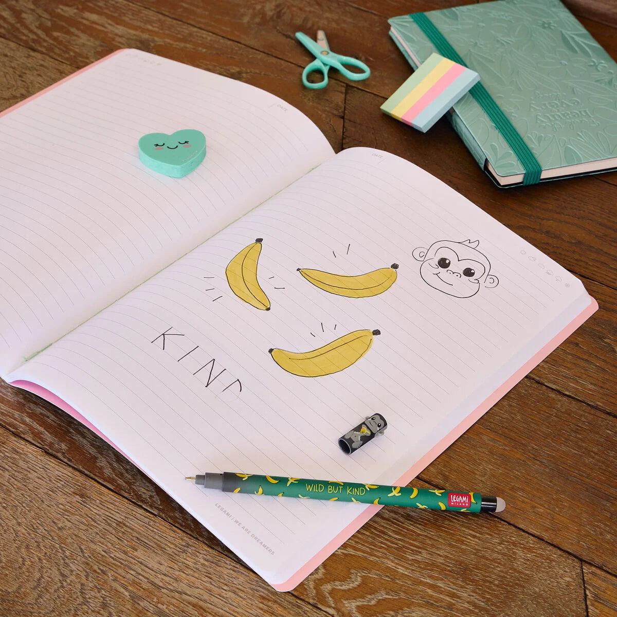 LEGAMI Wild but Kind Gorilla Erasable Pen - Black