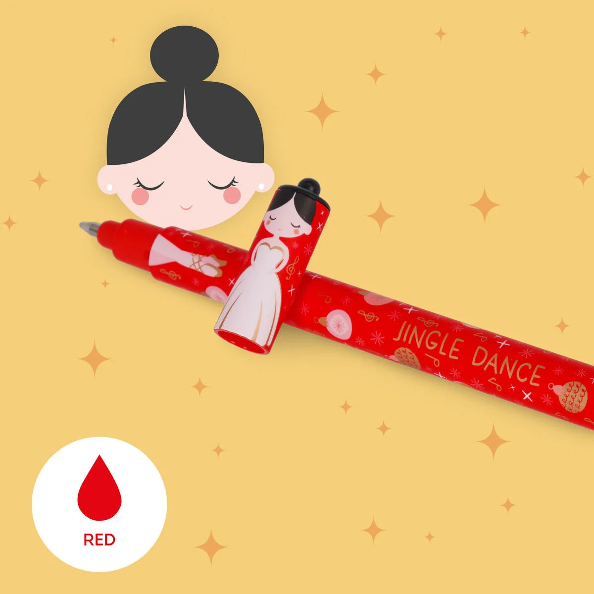 LEGAMI Set of 3 Erasable Christmas Gel Pens - The Nutcracker