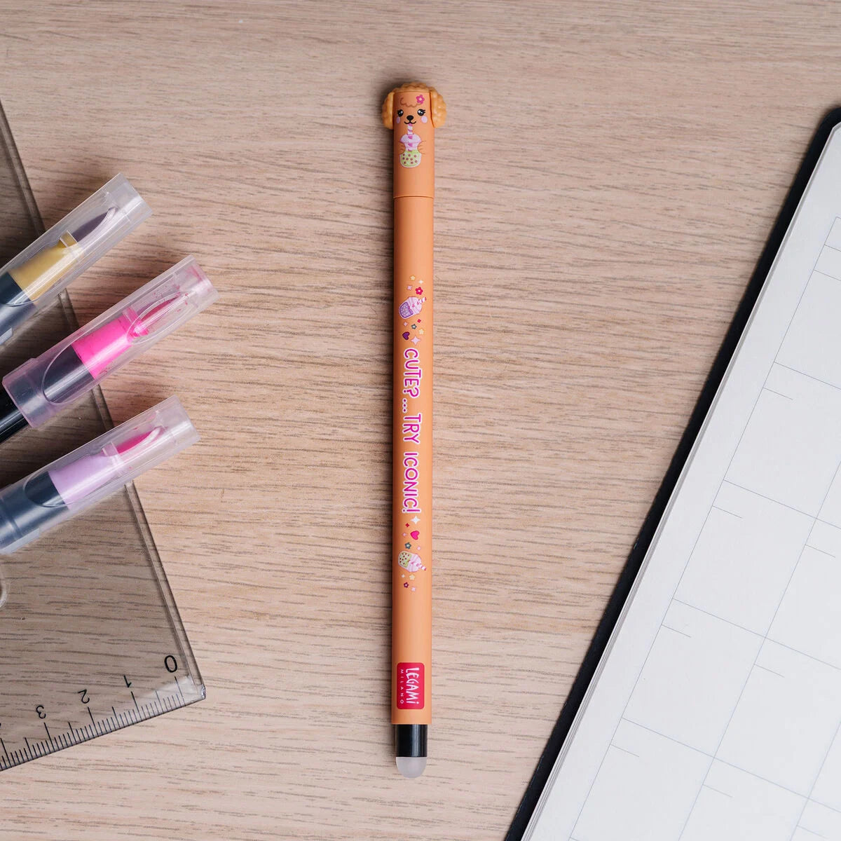 LEGAMI Set of Three Erasable Pens - Fur-ever Friends